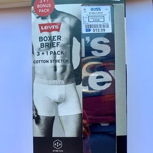 NWT Levi’s Boxer Brief 4 pack Cotton Stretch XL